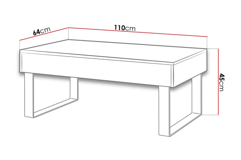 Tessan Sofabord 110 cm - Hvid - Møbler - Borde - Sofabord