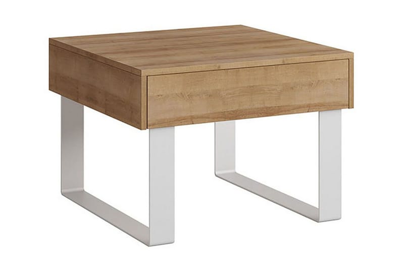 Tessan Sofabord Lille 64 cm med Opbevaring Skuffe - Brun/Beige - Møbler - Borde - Sofabord