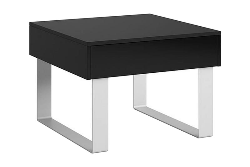Tessan Sofabord Lille 64 cm med Opbevaring Skuffe - Sort - Møbler - Borde - Sofabord