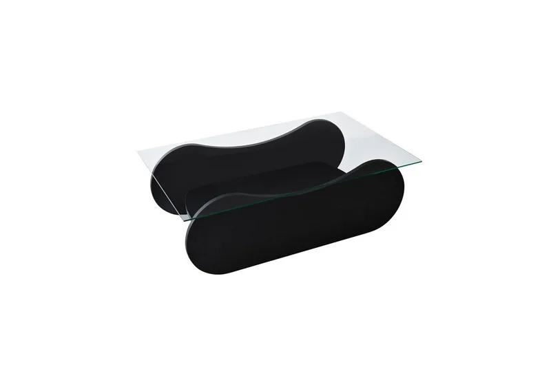 Sofabord Tevrin Sort / Transparent - Sort / Transparent - Møbler - Borde - Sofabord