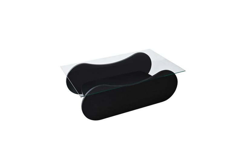 Sofabord Tevrin Sort / Transparent, Sort / Transparent