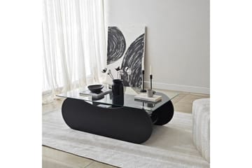 Sofabord Tevrin Sort / Transparent - Sort / Transparent - Møbler - Borde - Sofabord