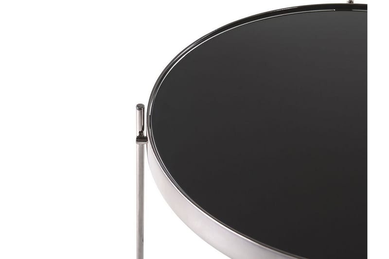 Thore Sofabord 63 cm Rundt - Glas/Sølv - Møbler - Borde - Sofabord