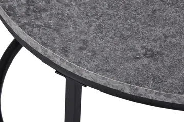 Thyra Sæt med Runde Sofaborde 90 cm 2 borde - Betongrå/Sort - Møbler - Borde - Sofabord