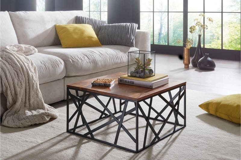 Tijero Sofabord 60 cm - Massivt Træ/Sort - Møbler - Borde - Sofabord