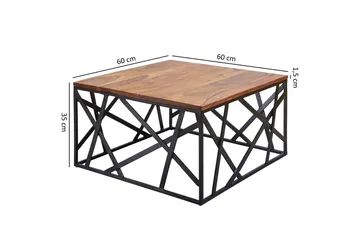 Tijero Sofabord 60 cm - Massivt Træ/Sort - Møbler - Borde - Sofabord