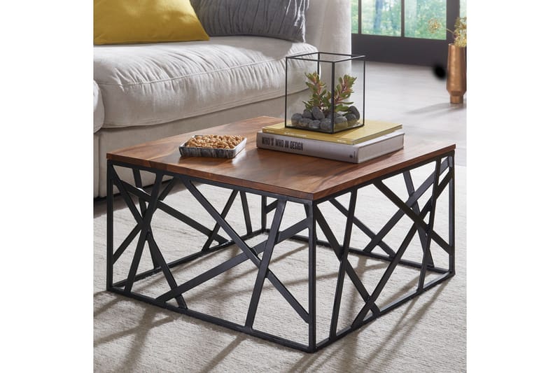 Tijero Sofabord 60 cm - Massivt Træ/Sort - Møbler - Borde - Sofabord