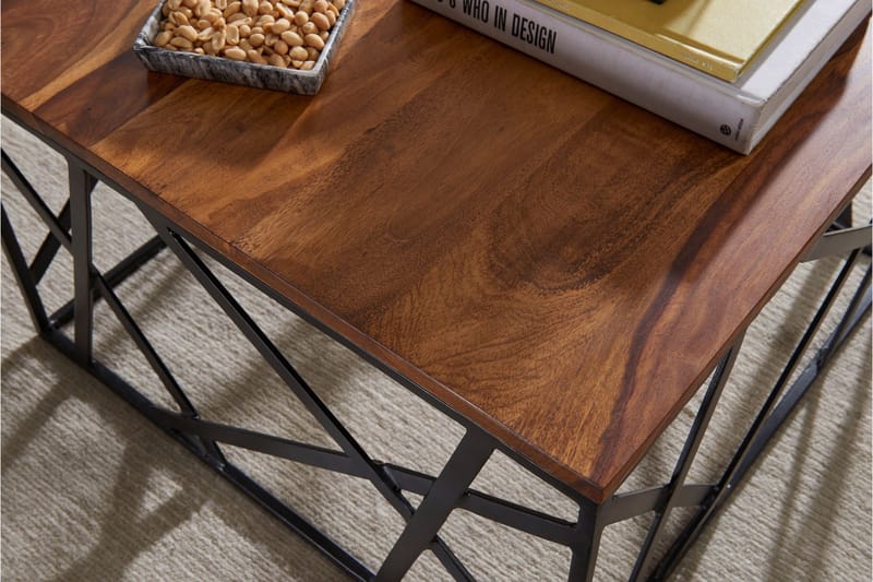 Tijero Sofabord 60 cm - Massivt Træ/Sort - Møbler - Borde - Sofabord