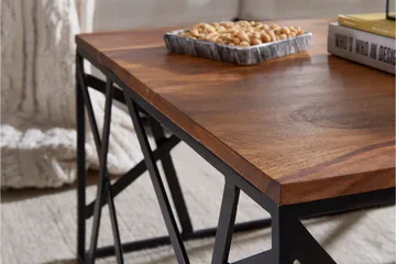 Tijero Sofabord 60 cm - Massivt Træ/Sort - Møbler - Borde - Sofabord