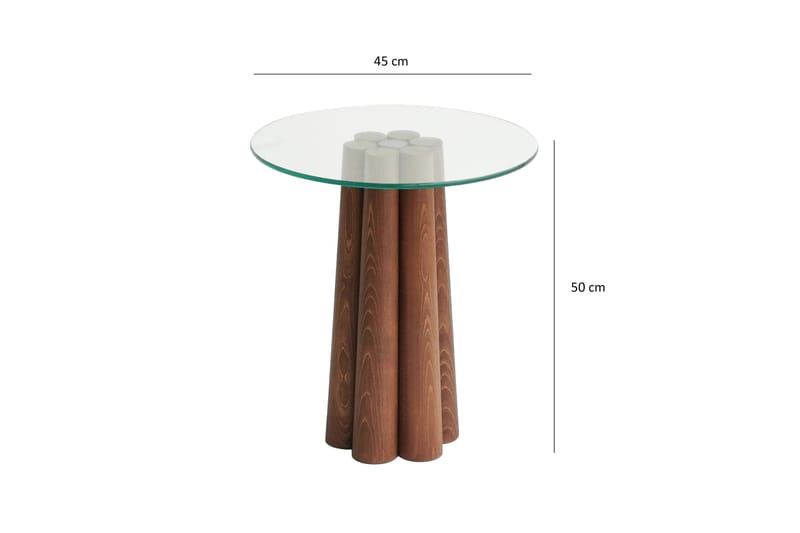 Tjadhunt Sofabord 50 cm - Valnød - Møbler - Borde - Sofabord