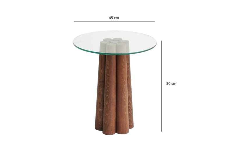 Tjadhunt Sofabord 50 cm - Valnød - Møbler - Borde - Sofabord
