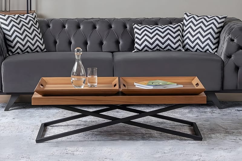 Towly Sofabord 120 cm - Valnød finér - Møbler - Borde - Sofabord