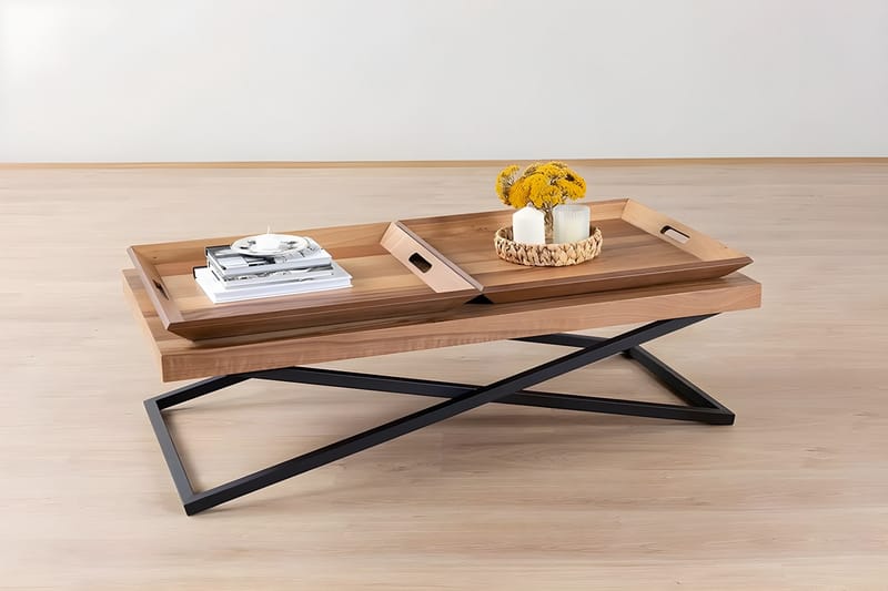 Towly Sofabord 120 cm - Valnød finér - Møbler - Borde - Sofabord