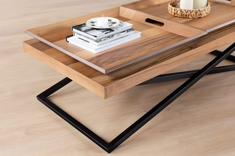 Towly Sofabord 120 cm - Valnød finér - Møbler - Borde - Sofabord