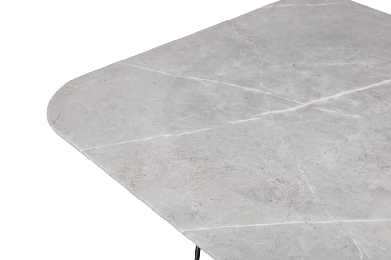 Tristar Sofabord 80 cm Marmor - Marmor/Grå/Sort - Møbler - Borde - Sofabord