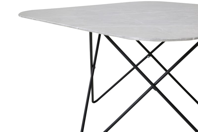 Tristar Sofabord 80 cm Marmor - Marmor/Grå/Sort - Møbler - Borde - Sofabord