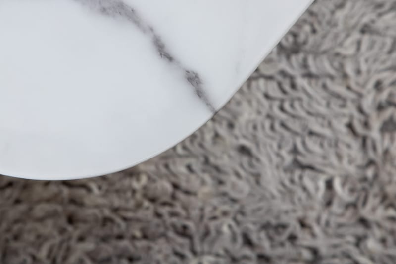 Tristar Sofabord 80 cm Marmor - Marmor/Hvid/Sort - Møbler - Borde - Sofabord