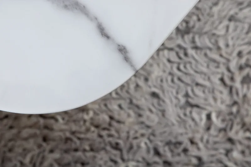 Tristar Sofabord 80 cm Marmor - Marmor/Hvid/Sort - Møbler - Borde - Sofabord