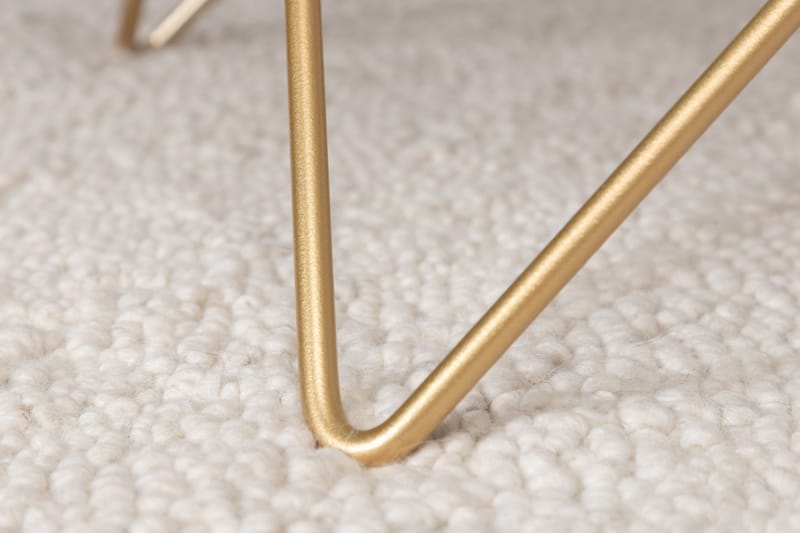 Tristar Sofabord 80 cm Marmor - Marmor/Sort/Messing - Møbler - Borde - Sofabord