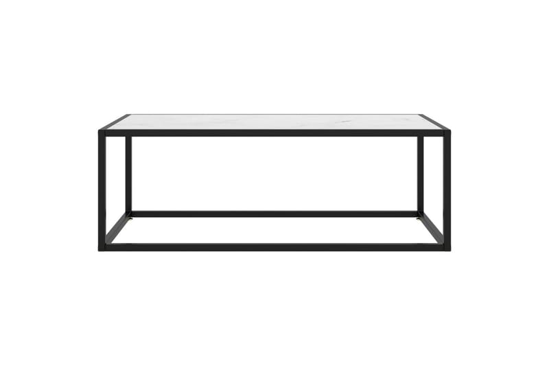 Tv-Bord 100x50x35 cm Hvidt Marmorglas Sort - Sort - Møbler - Borde - Sofabord