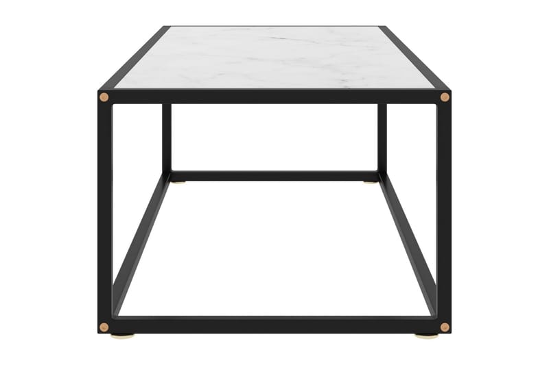 Tv-Bord 100x50x35 cm Hvidt Marmorglas Sort - Sort - Møbler - Borde - Sofabord