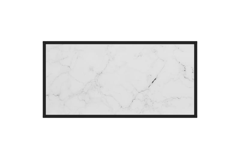 Tv-Bord 100x50x35 cm Hvidt Marmorglas Sort - Sort - Møbler - Borde - Sofabord