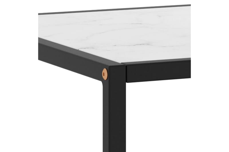Tv-Bord 100x50x35 cm Hvidt Marmorglas Sort - Sort - Møbler - Borde - Sofabord