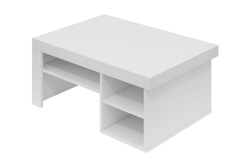 Tyngsjö Sofabord 92 cm med Opbevaring Hylder - Hvid - Sofabord
