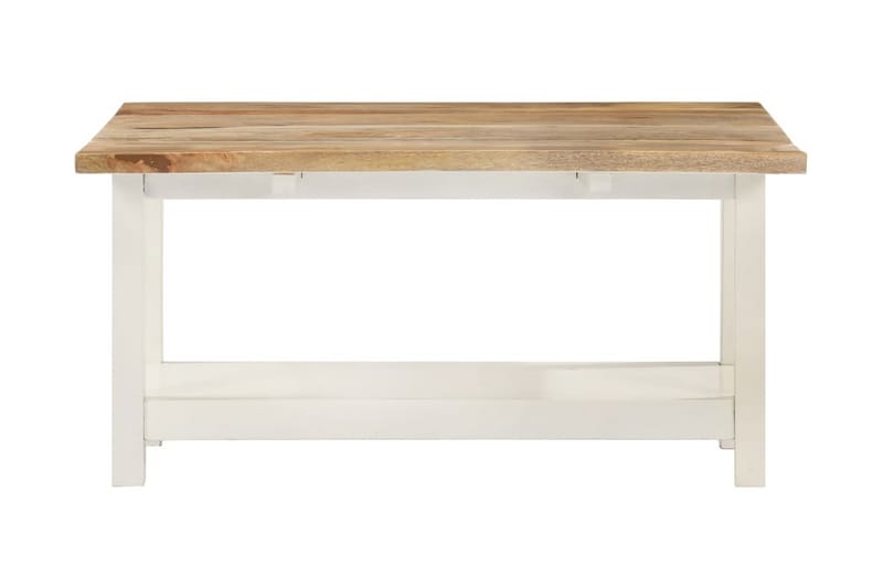 Udvideligt Sofabord 90X(45-90)X45 cm Massivt Mangotræ Hvid - Hvid - Sofabord