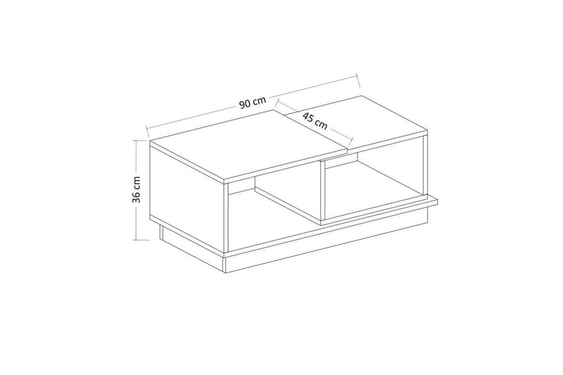 Sofabord Vaelen Travertin / Grå - Travertin / Grå - Møbler - Borde - Sofabord