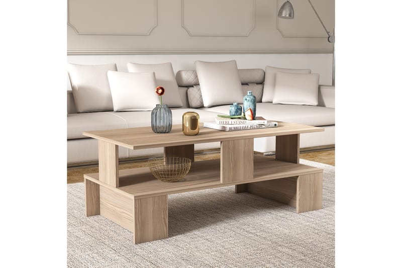 Velenje Sofabord 120 cm - Natur/Mørkebrun - Møbler - Borde - Sofabord