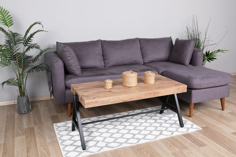 Vigneti Sofabord 105 cm - Natur/Sort - Møbler - Borde - Sofabord