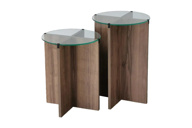 Vintalle Indskudsbord 60x40x60 cm Rundt, Brun