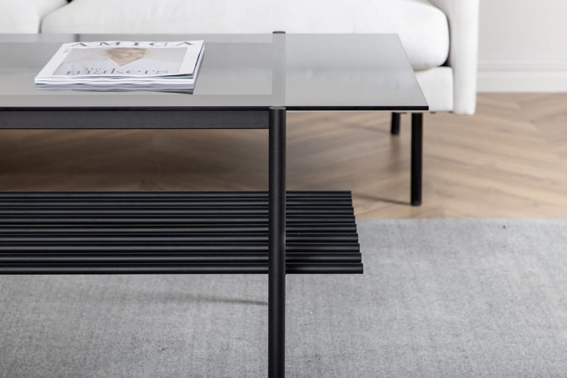 Von Staf Sofabord 120 cm - Glas/Sort - Møbler - Borde - Sofabord