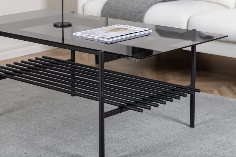 Von Staf Sofabord 120 cm - Glas/Sort - Møbler - Borde - Sofabord