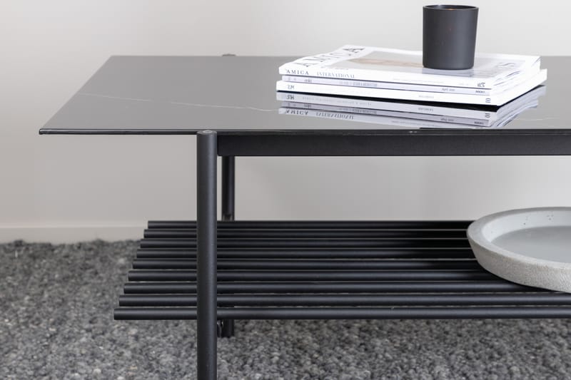 Von Staf Sofabord 120 cm Marmor - Marmor/Sort - Møbler - Borde - Sofabord