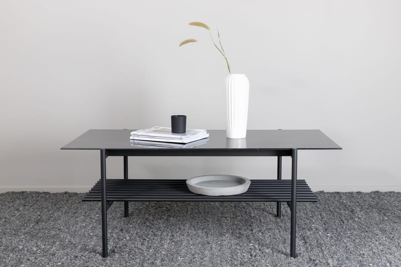 Von Staf Sofabord 120 cm Marmor - Marmor/Sort - Møbler - Borde - Sofabord