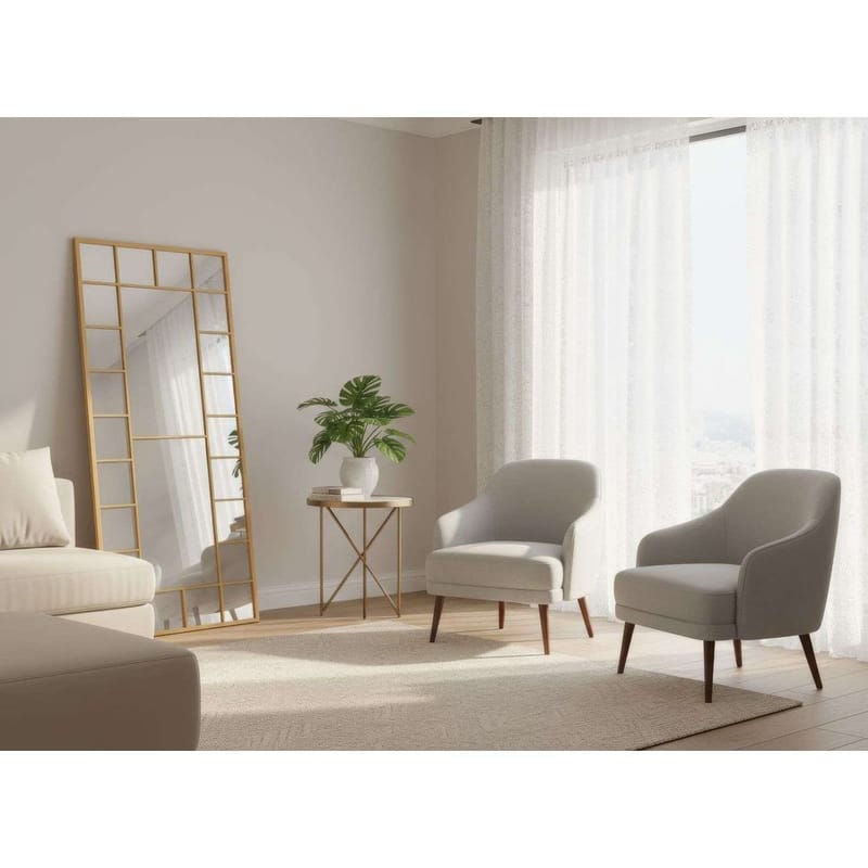 Vornas Gulvspejl 80 x 180 cm - Guld - Boligtilbehør - Spejle - Gulvspejl