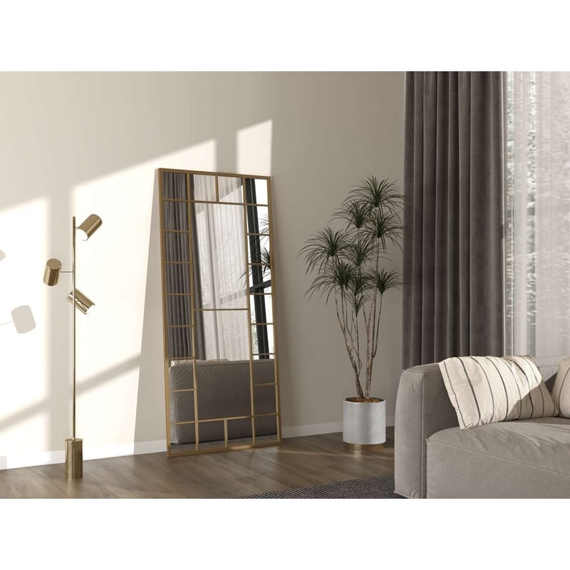 Vornas Gulvspejl 80 x 180 cm - Guld - Boligtilbehør - Spejle - Gulvspejl