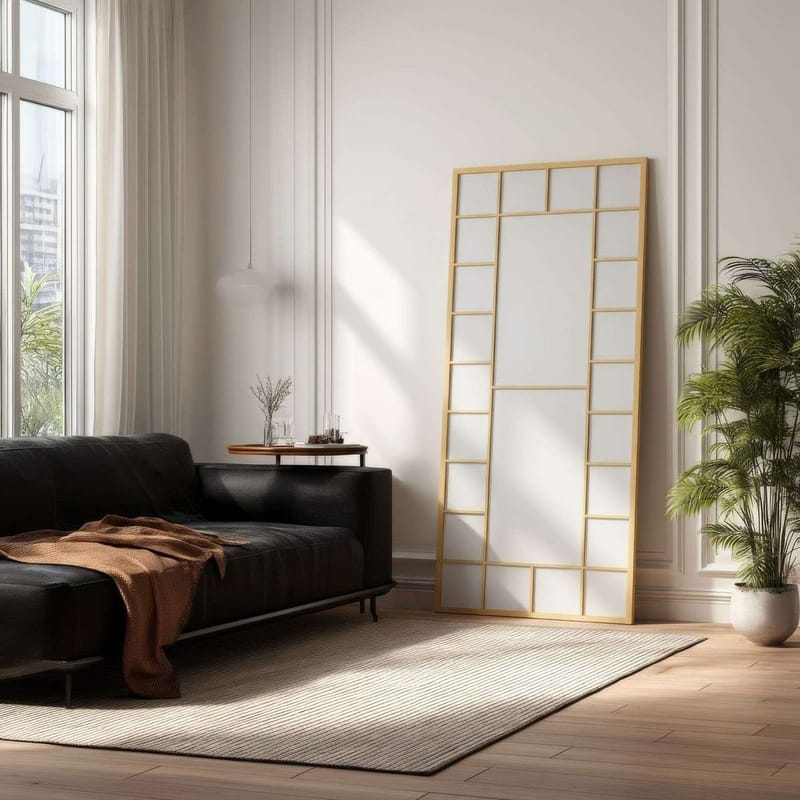 Vornas Gulvspejl 80 x 180 cm - Guld - Boligtilbehør - Spejle - Gulvspejl