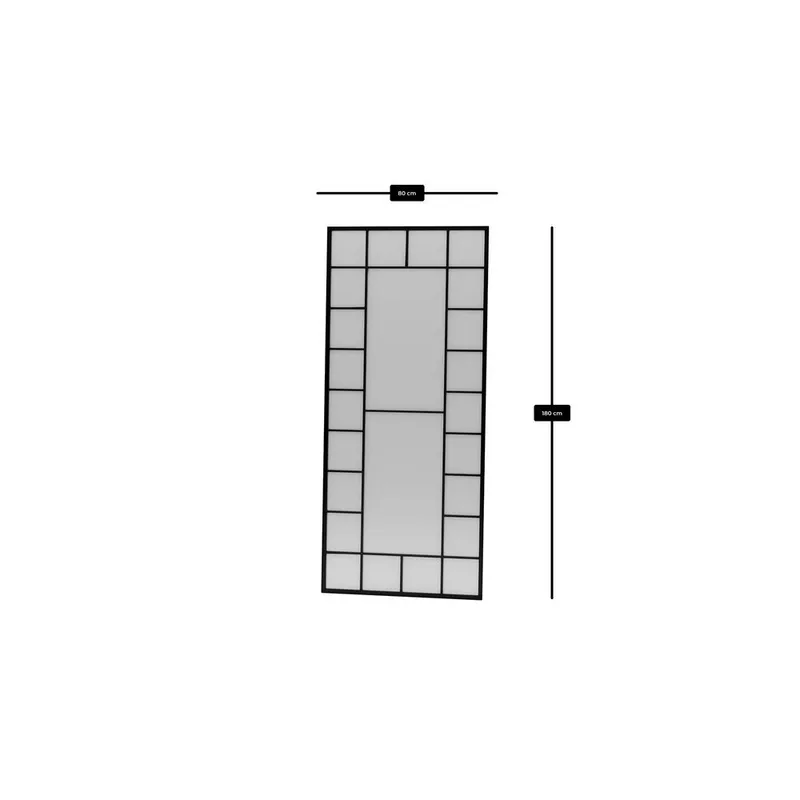 Vornas Gulvspejl 80 x 180 cm - Sort - Boligtilbehør - Spejle - Gulvspejl