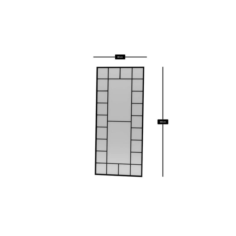 Vornas Gulvspejl 80 x 180 cm - Sort - Boligtilbehør - Spejle - Gulvspejl