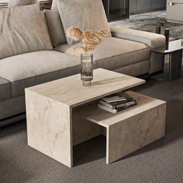 Vumira Sætborde 2 dele 72 cm - Travertin - Møbler - Borde - Sofabord - Kistebord