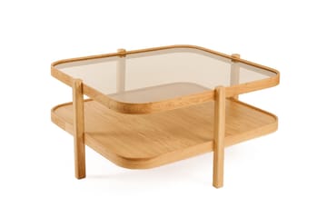 Sofabord Wallxpert Alaska (90 x 48 x 90 cm) Eg transparent - Eg transparent - Møbler - Borde - Sofabord