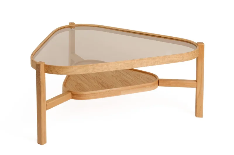 Sofabord Wallxpert Capella (95 x 48 x 95 cm) Eg transparent - Eg transparent - Møbler - Borde - Sofabord