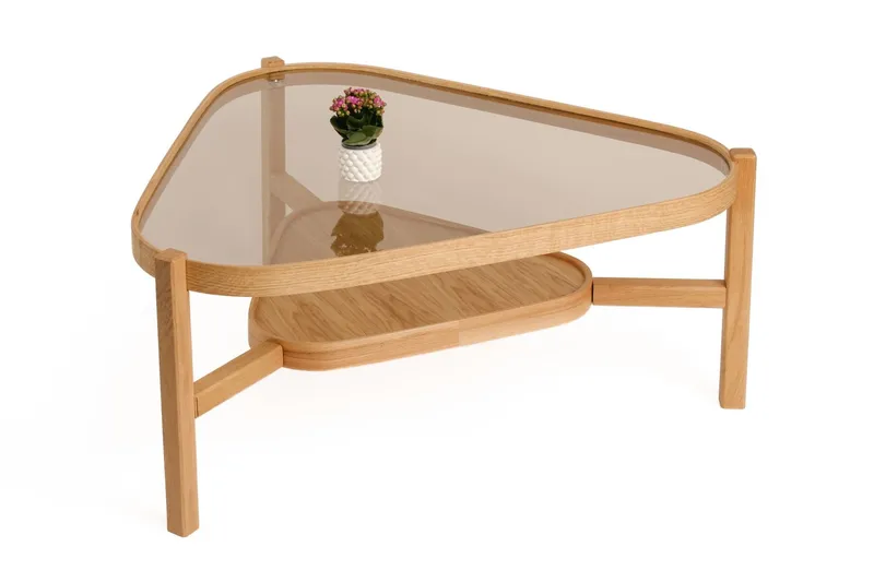 Sofabord Wallxpert Capella (95 x 48 x 95 cm) Eg transparent, Eg transparent