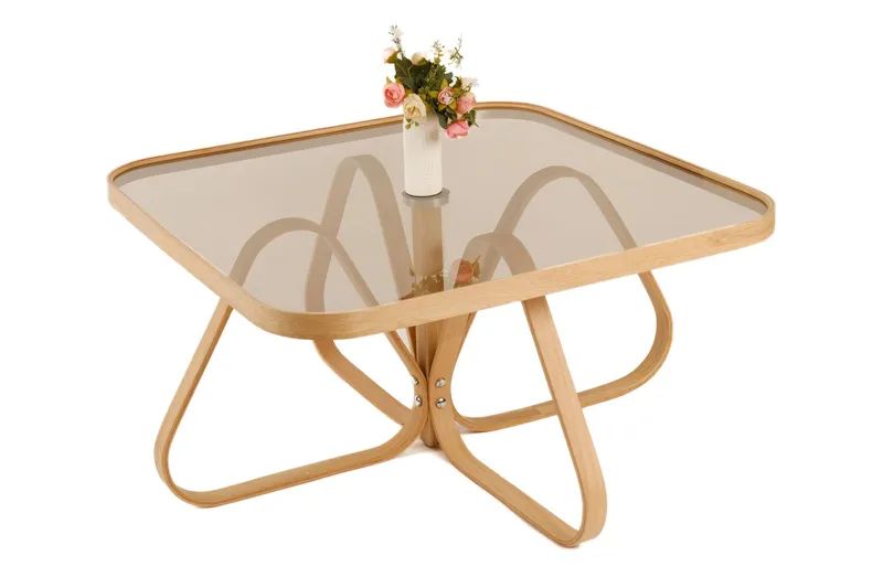Sofabord Wallxpert Dubai (90 x 48 x 90 cm) Eg transparent - Eg - Møbler - Borde - Sofabord