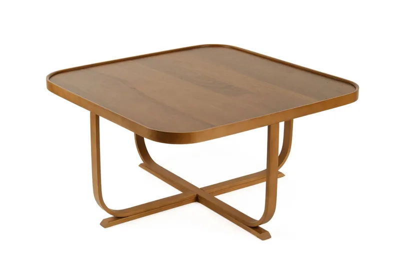 Sofabord Wallxpert Hisar (90 x 45 x 90 cm) Valnød - Valnød - Møbler - Borde - Sofabord