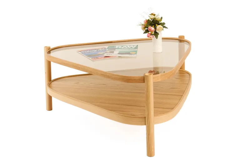 Sofabord Wallxpert Nesta (95 x 48 x 95 cm) Eg Transparent, Eg