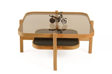 Sofabord Wallxpert Olimpus (90 x 48 x 90 cm) Eg Sort Marmor - Eg og sort marmor - Møbler - Borde - Sofabord